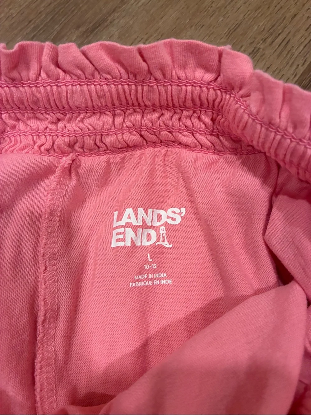 Lands’ End Pink Athletic Skort Bottoms Sports Tennis Summer Cotton 10/12 Girl